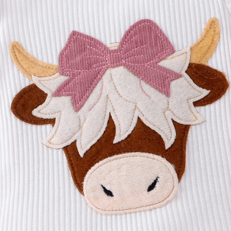 Adorable Toddler Girls Floral Romper Skirt Headband Set