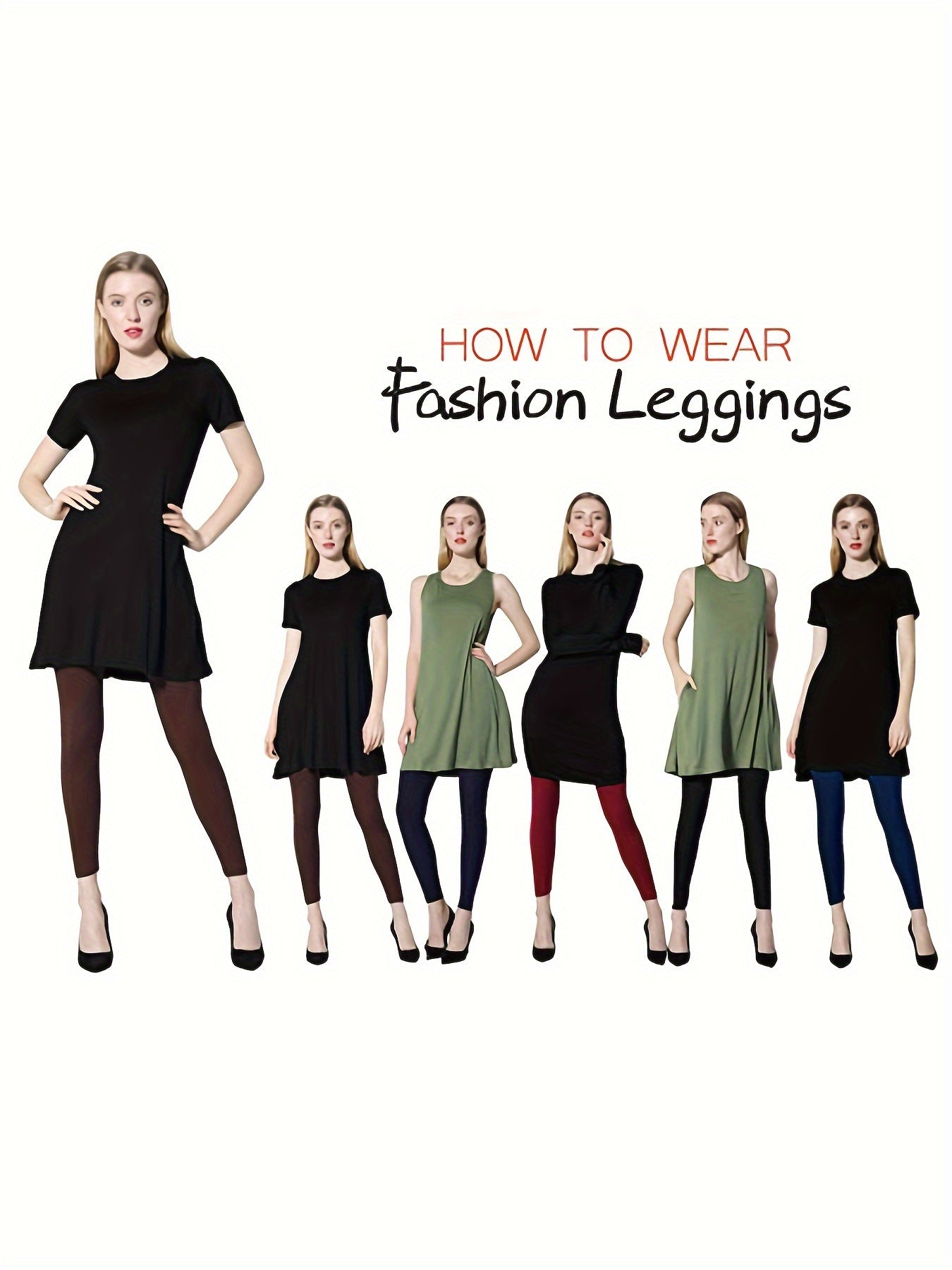 7pcs High-Waisted Fleece-Lined Leggings for Women