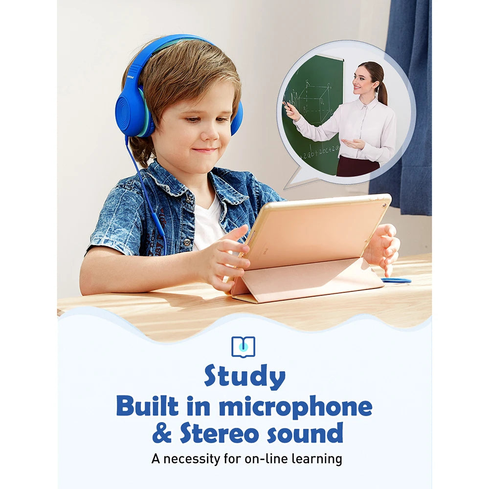 Wired Headphones For Kids With Microphone