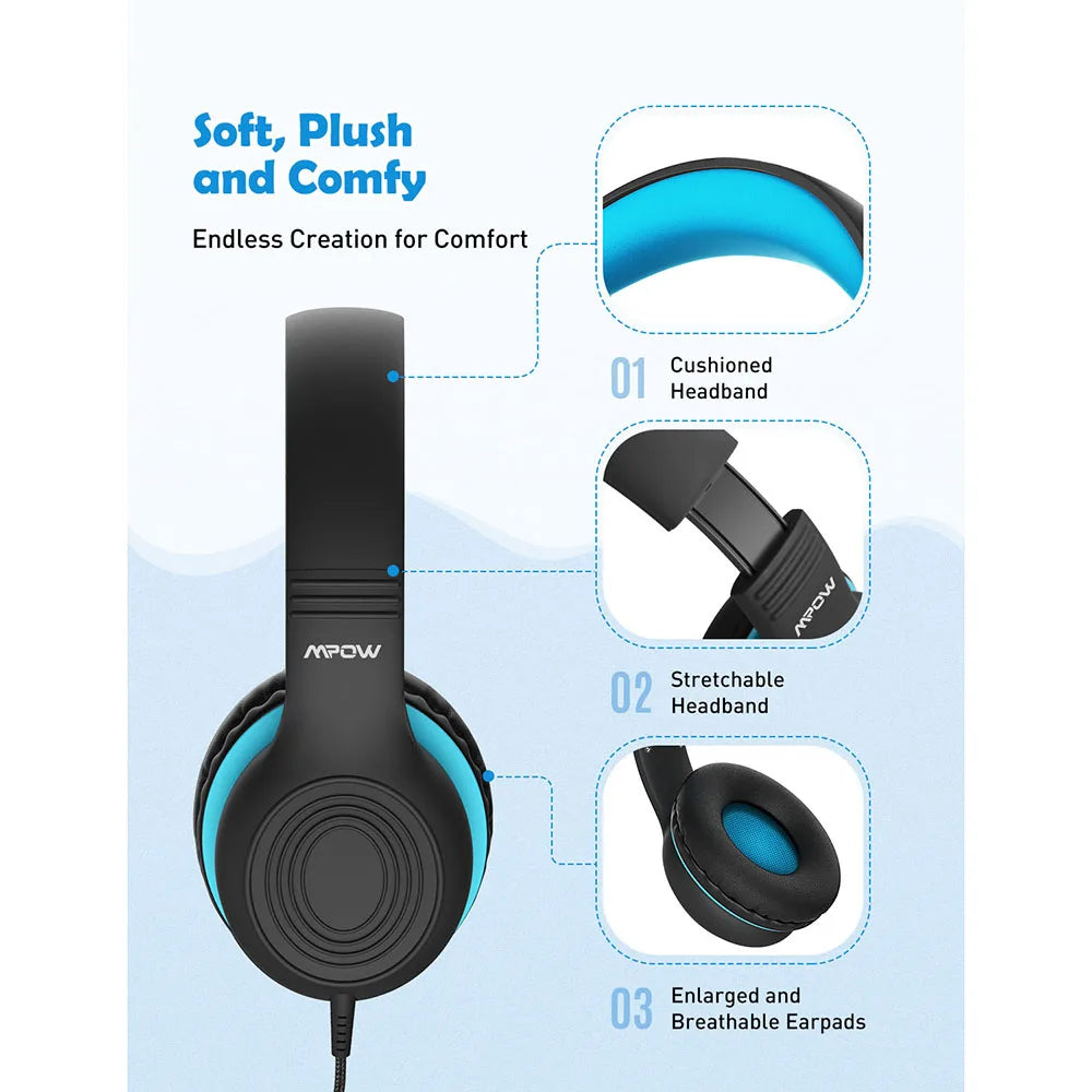 Wired Headphones For Kids With Microphone