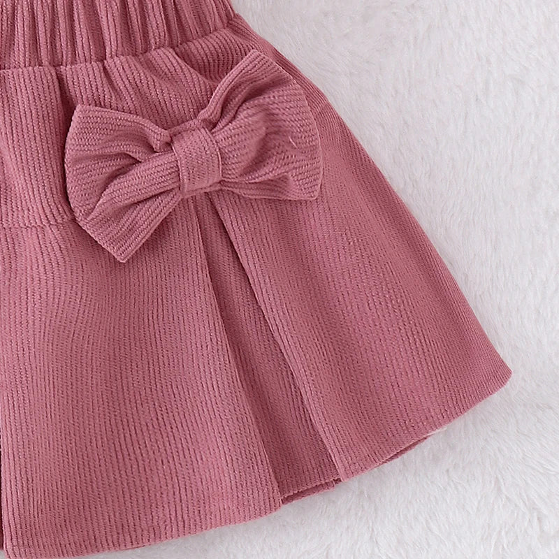 Adorable Toddler Girls Floral Romper Skirt Headband Set