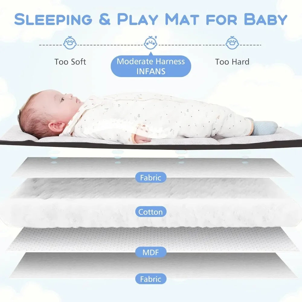 Pack and Play, 5 in 1 Baby Bedside Sleeper with Bassinet